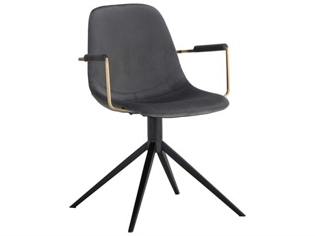 Sunpan Junction Cassius Gray Arm Dining Chair