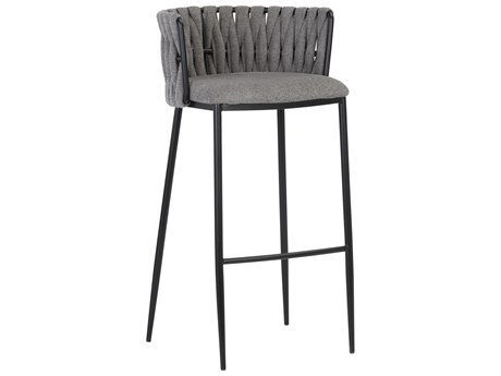 Sunpan Sarai Grey Upholstered Bar Stool