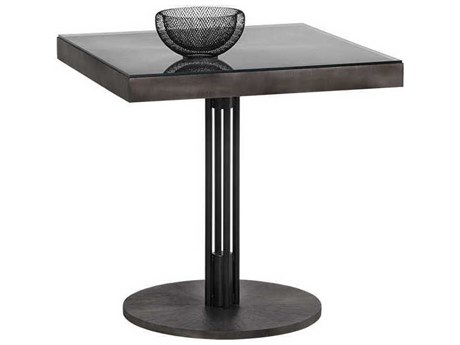 Sunpan Terry Square Gunmetal Black Dining Table