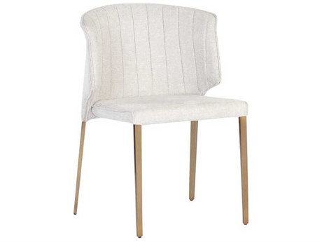 Sunpan Zayden Beige Upholstered Side Dining Chair