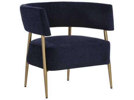 Sunpan Maestro Blue Fabric Accent Chair