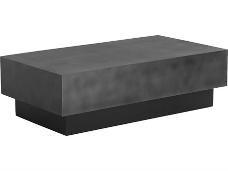Sunpan Blakely Rectangular Gunmetal Matte Black Coffee Table