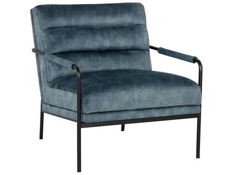 Sunpan Tristen Blue Fabric Accent Chair