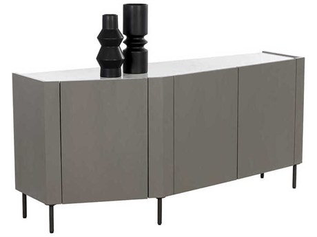 Sunpan Simmons 56" Mango Wood Grey Black Sideboard