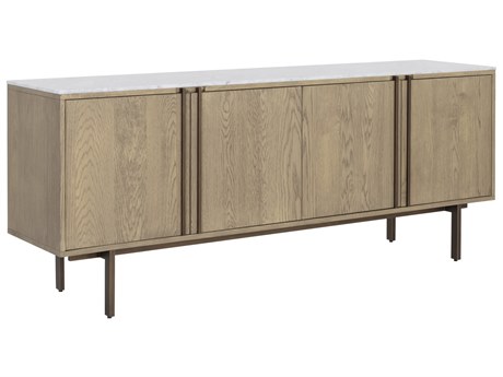 Sunpan Briar 78.75" Briar Sideboard Weathered Oak