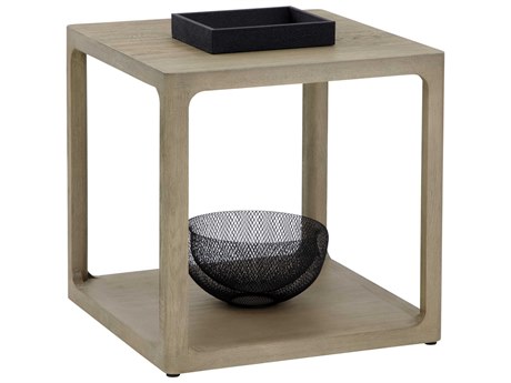Sunpan Doncaster Square Wood Grey End Table