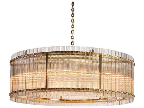 Sunpan Kore 36-Light Brass Clear Drum Chandelier