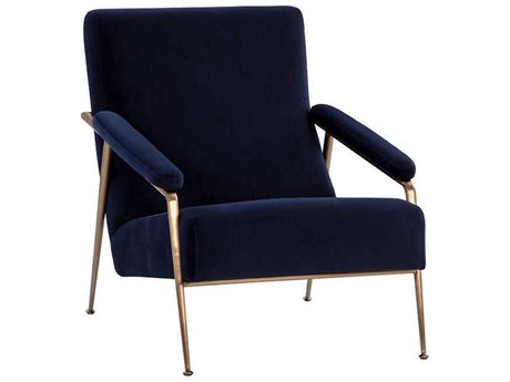 Sunpan Tutti Blue Fabric Accent Chair