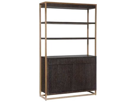 Sunpan Baldessara Grey Rustic Bronze Bookcase
