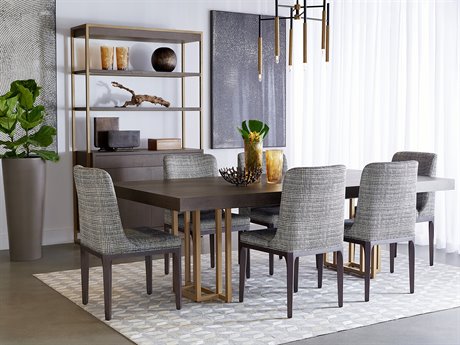 Sunpan Baldessara Oak Wood Dining Room Set