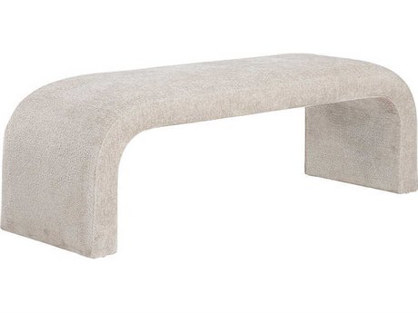 Sunpan Nahara Bergen Taupe Gray Upholstered Accent Bench