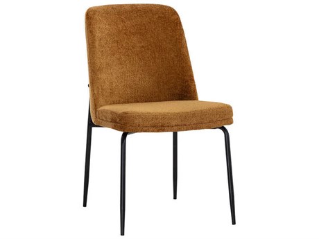 Sunpan Zeke Brown Upholstered Side Dining Chair
