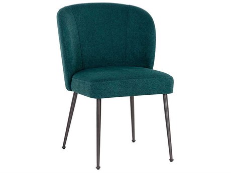 Sunpan Ivana Green Upholstered Side Dining Chair