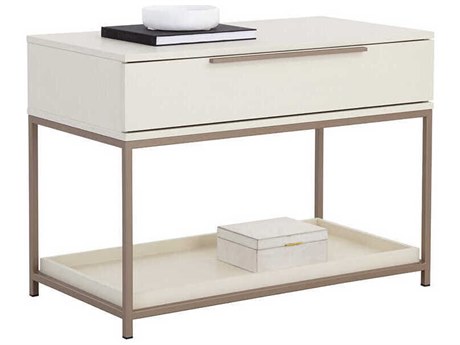 Sunpan Rebel 1-Drawer Cream Nightstand