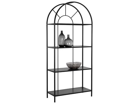 Sunpan Alcove Black Bookcase