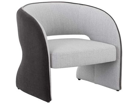 Sunpan Rosalia Gray Fabric Accent Chair