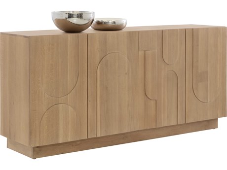 Sunpan Cove 74" Oak Wood Rustic Sideboard