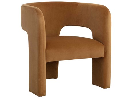 Sunpan Isidore Gold Fabric Accent Chair