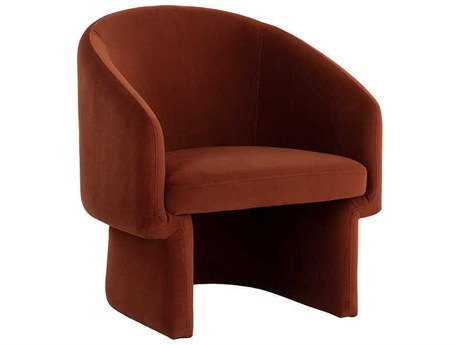 Sunpan Lauryn Burgundy Fabric Accent Chair