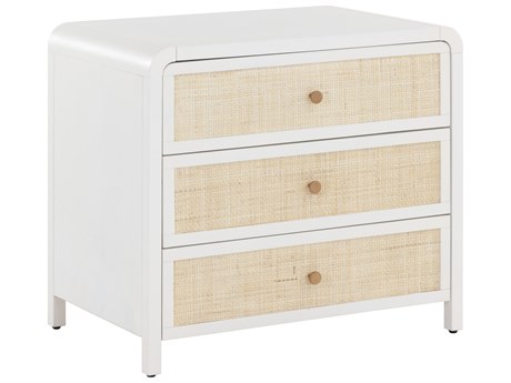Sunpan Tierra 3-Drawers Oak Wood Nightstand