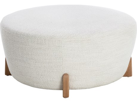 Sunpan Cyan Cream Upholstered Ottoman