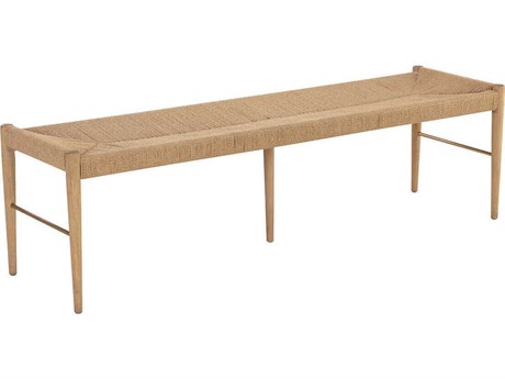 Sunpan Moira Natural Light Wash Brown Accent Bench