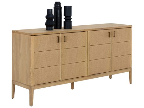 Sunpan Etienne 71" Oak Wood Rustic Sideboard