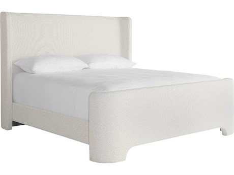 Sunpan Ives Copenhagen White Upholstered King Panel Bed