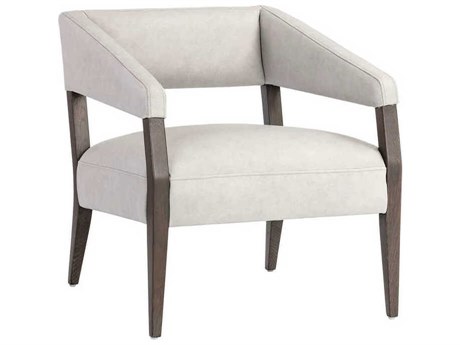 Sunpan Carlyle Brown Leather Accent Chair
