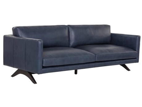 Sunpan Rogers 84" Rogers Sofa Cortina Ink Leather