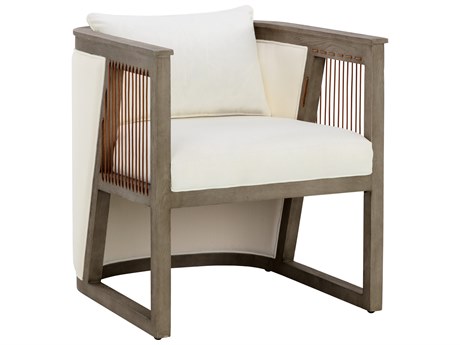 Sunpan Sala White Accent Chair