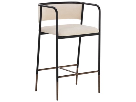 Sunpan Brenan Zenith Alabaster Upholstered Counter Stool