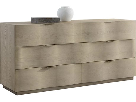 Sunpan Hoyos 6-Drawers Oak Wood Double Dresser