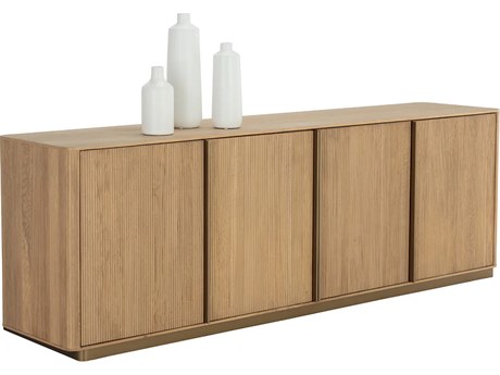 Sunpan Kalla 84" Oak Wood Rustic Sideboard