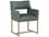 Sunpan Greco Naya Check Cream Fabric Upholstered Arm Dining Chair  SPN110994