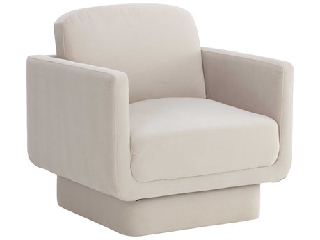 Sunpan Everton White Fabric Accent Chair