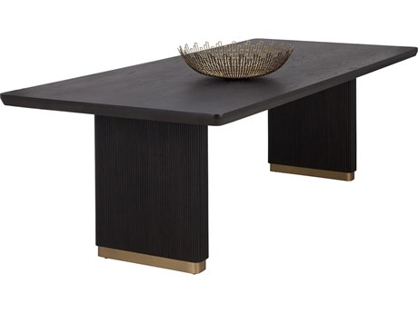 Sunpan Kalla Rectangular Wood Charcoal Dining Table