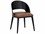 Sunpan Dezirae Charcoal Black Leather Upholstered Side Dining Chair  SPN111041