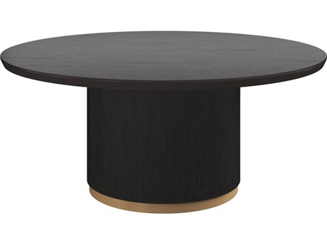 Sunpan Kalla Round Wood Charcoal Dining Table