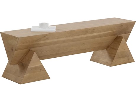 Sunpan Gregor Rustic Oak Accent Bench