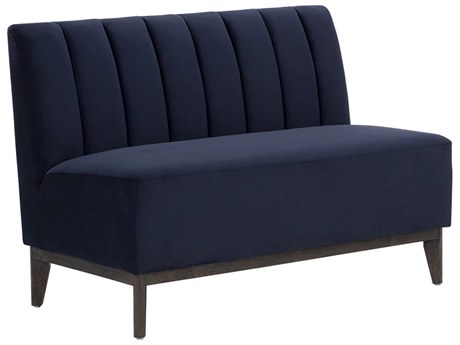 Sunpan Kosovo Brown Blue Upholstered Loveseat
