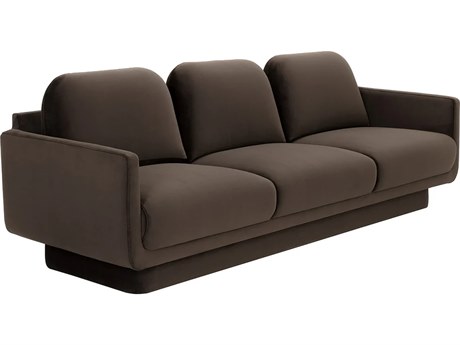 Sunpan Everton Dark Brown Upholstered Sofa