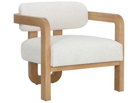 Sunpan Madrone White Fabric Accent Chair