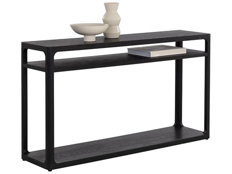 Sunpan Doncaster Rectangular Wood Black Console Table