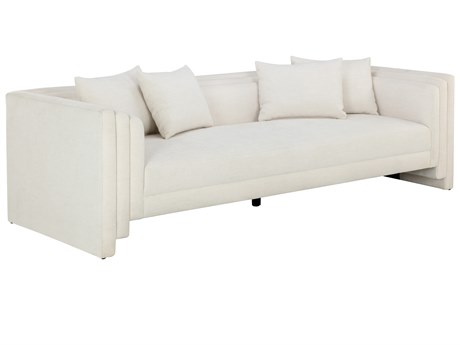 Sunpan Kira 96" Kira Sofa Heather Ivory Tweed