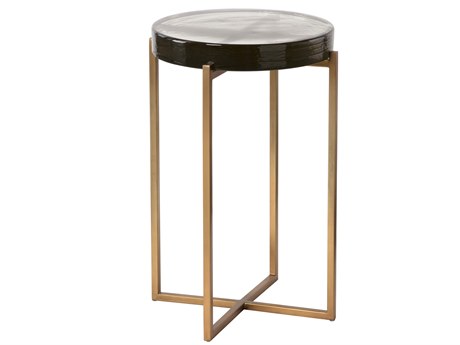 Sunpan Sheena Round Glass End Table