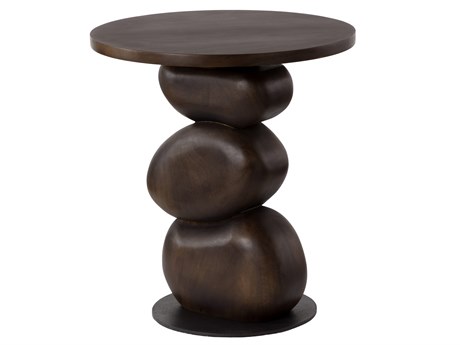 Sunpan Paplo Round Wood End Table