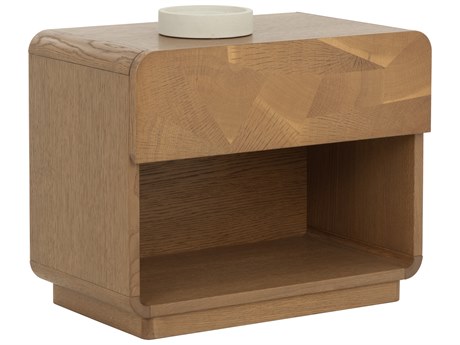 Sunpan Fauna 1-Drawer Oak Wood Nightstand