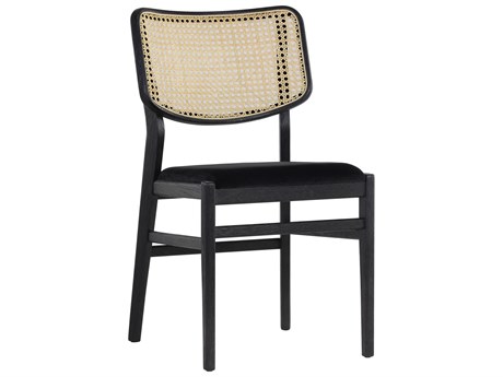 Sunpan Annex Black Upholstered Armless Dining Chair