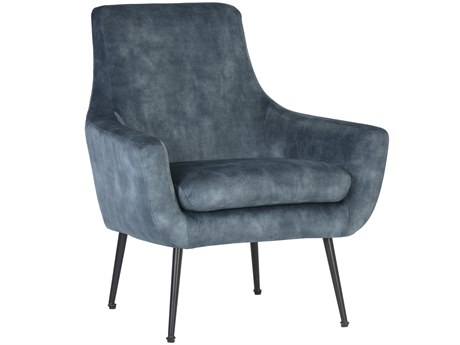 Sunpan Aletta Gray Fabric Accent Chair